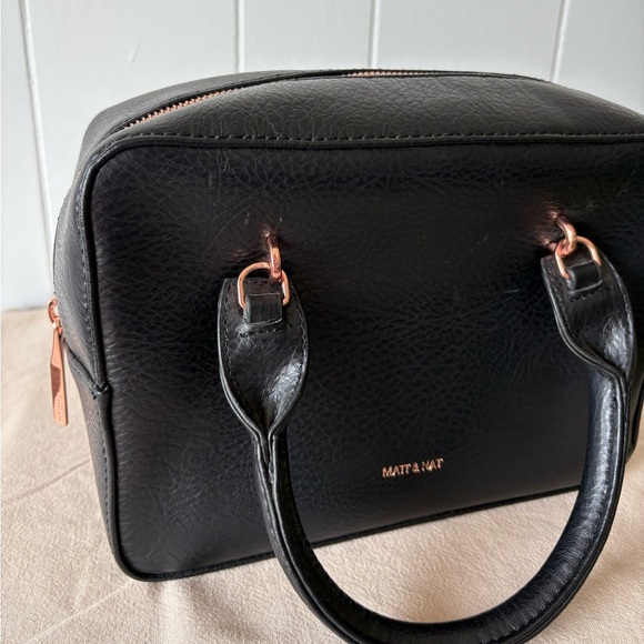 Matt & Nat Taha Satchel Bag Black Rose Gold - Picture 10 of 11